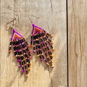 Native Cora Artisan Beaded Earring Set